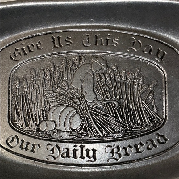 Wilton Pewter Platter Bread Dish “Give Us This Day” - Picture 2 of 6